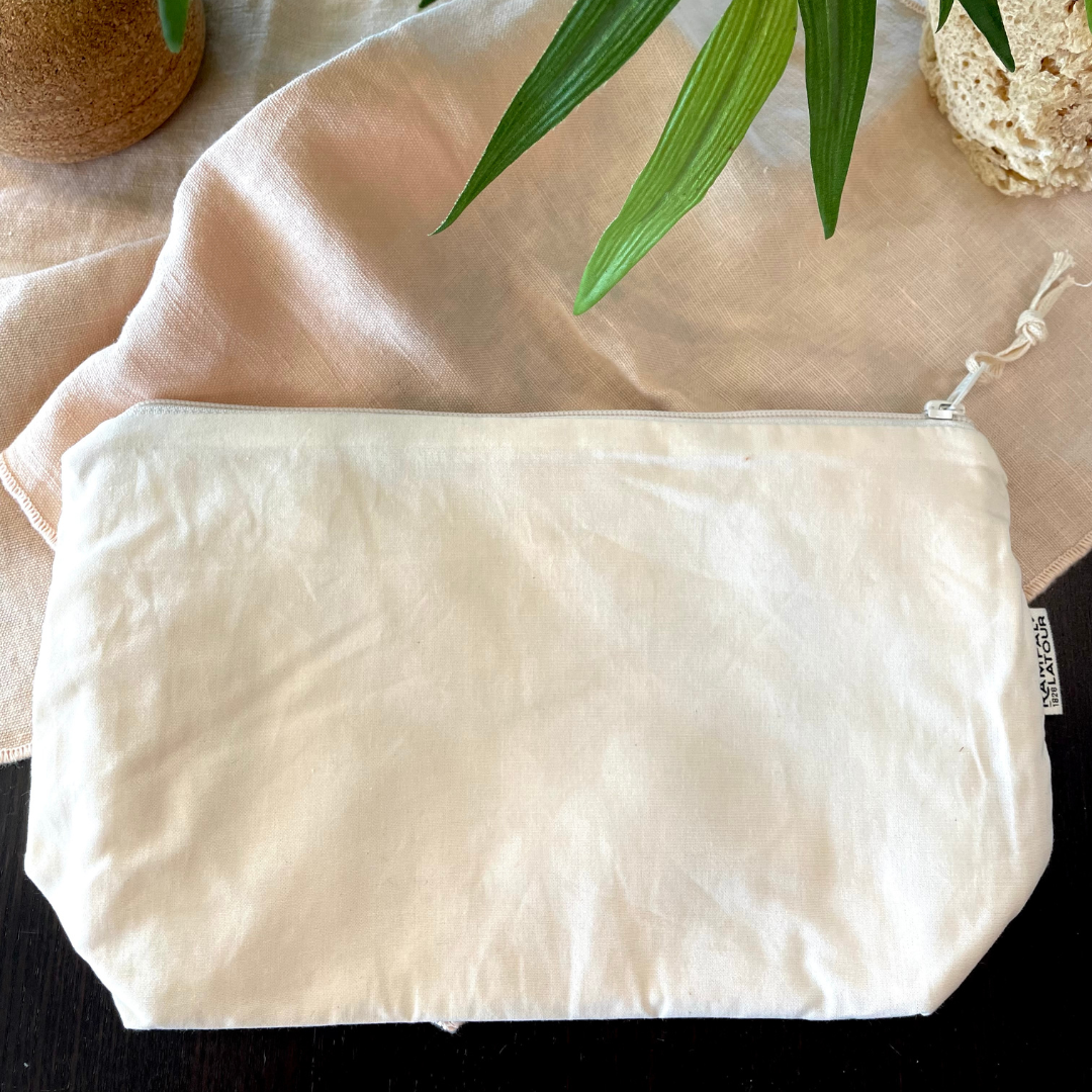Trousse de toilette couleur naturel coton bio