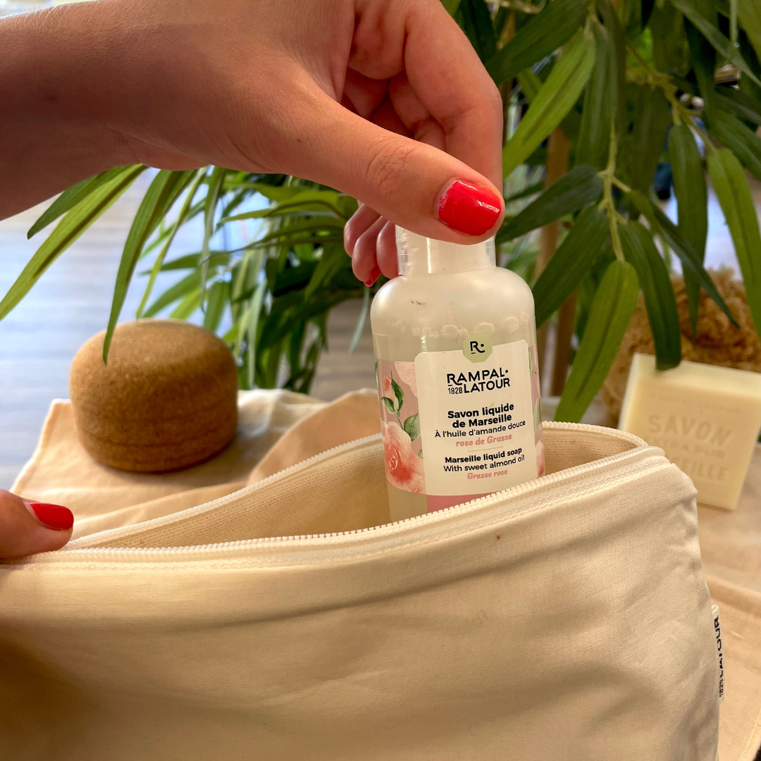 Trousse de toilette couleur naturel coton bio