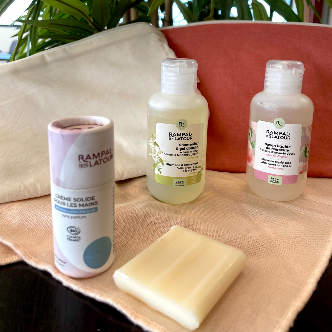 Trousse de toilette couleur naturel coton bio