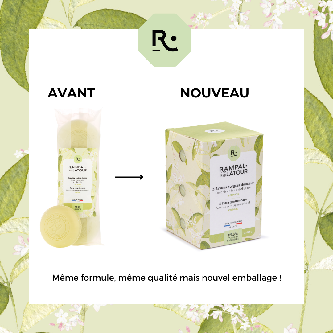 Savon surgras Verveine 3x125g