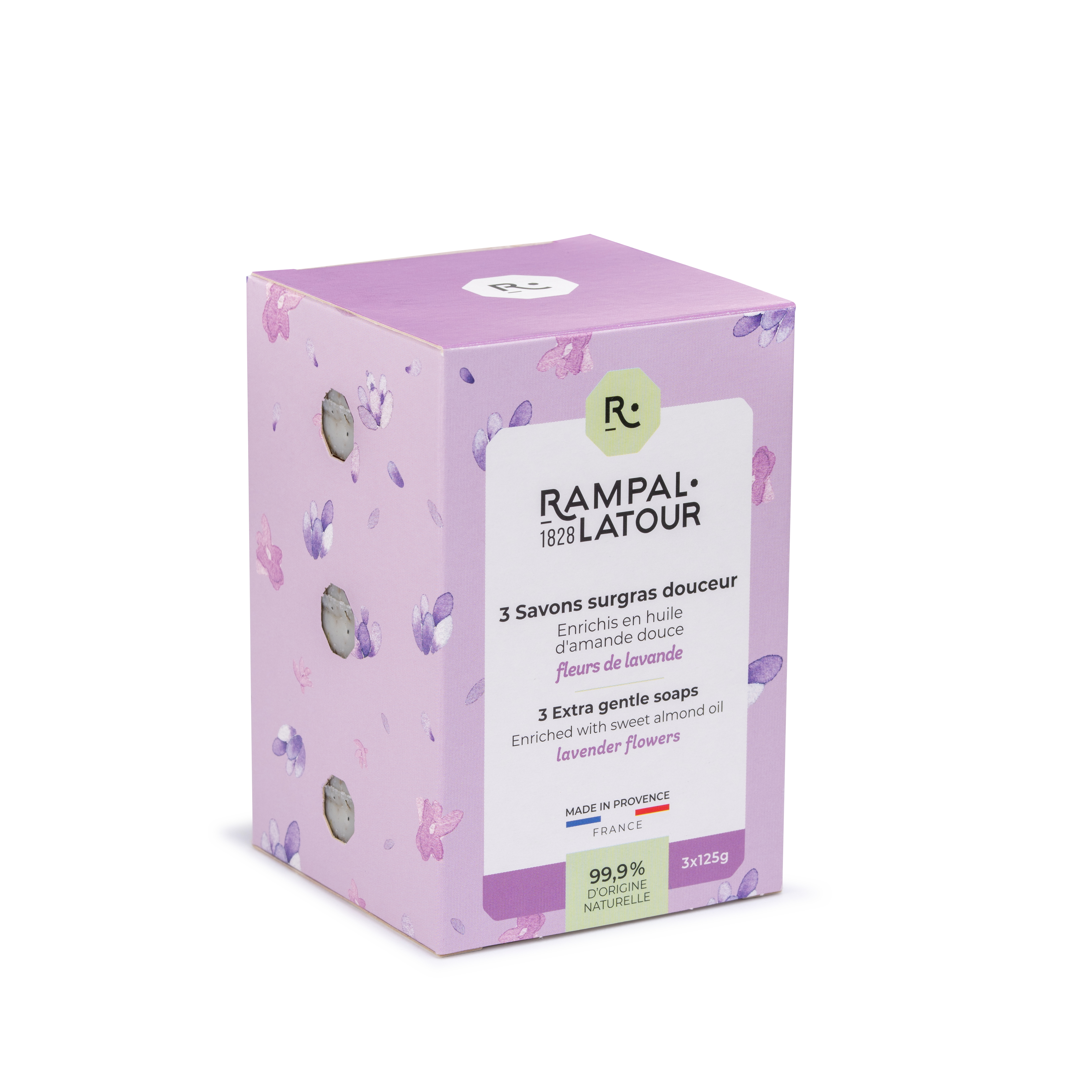Savon surgras Fleurs de Lavande 3x125g