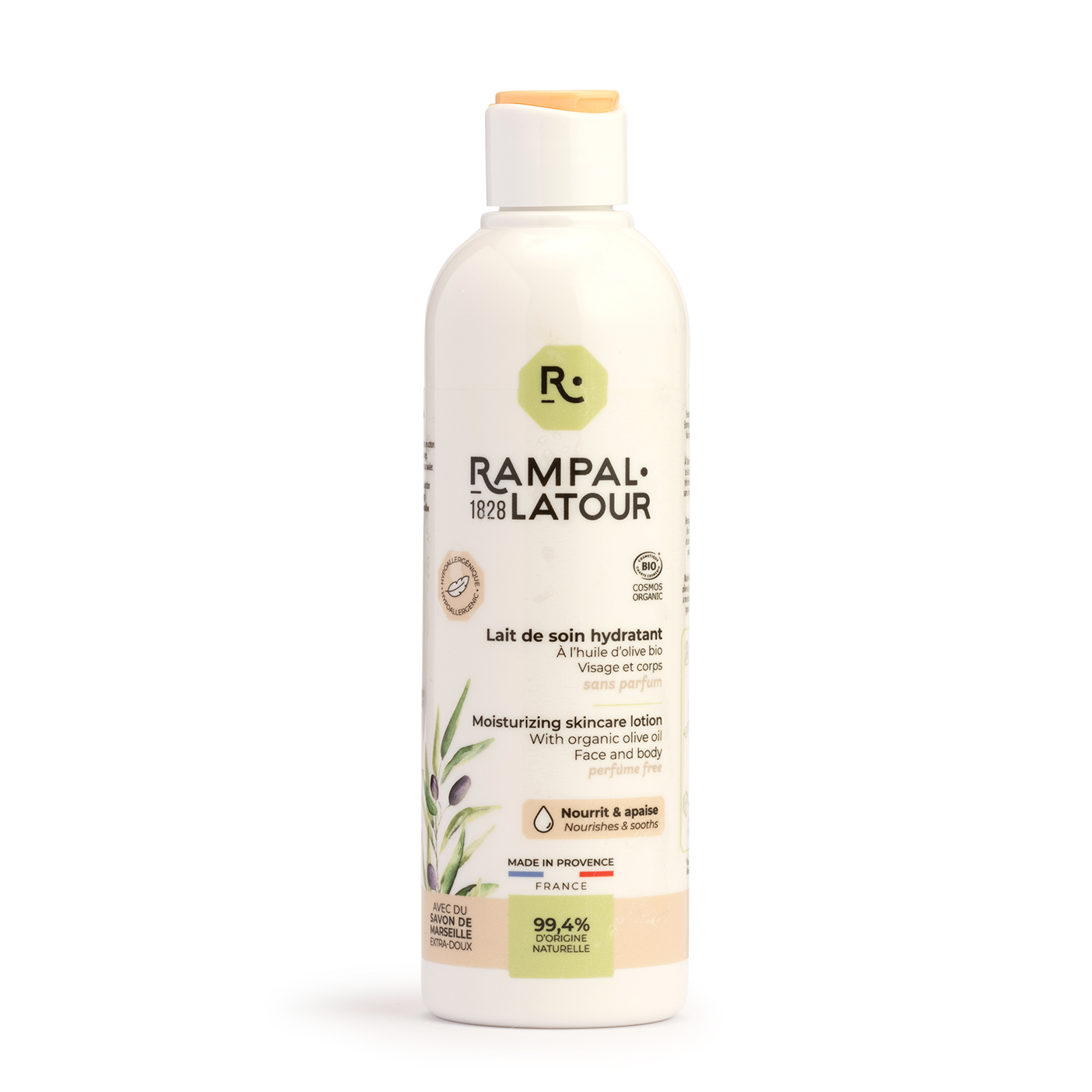 Lait de soin hydratant confort certifié bio 250ml - Cosmos Organic