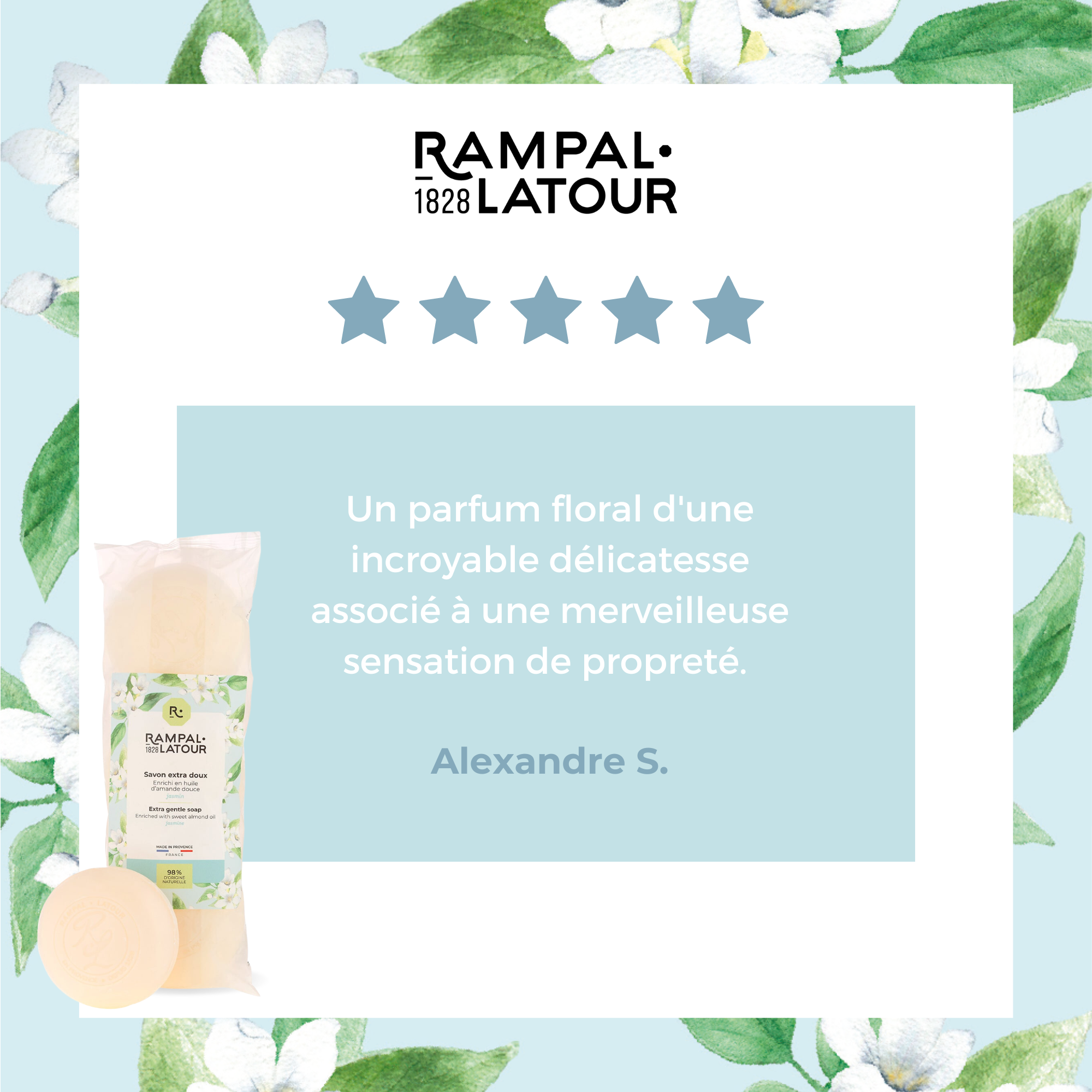 Savons surgras Jasmin 3x150g