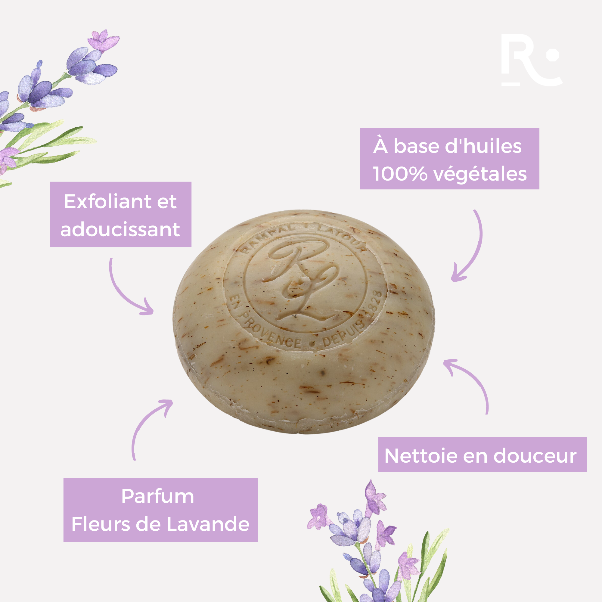 Savon surgras Fleurs de Lavande 100g