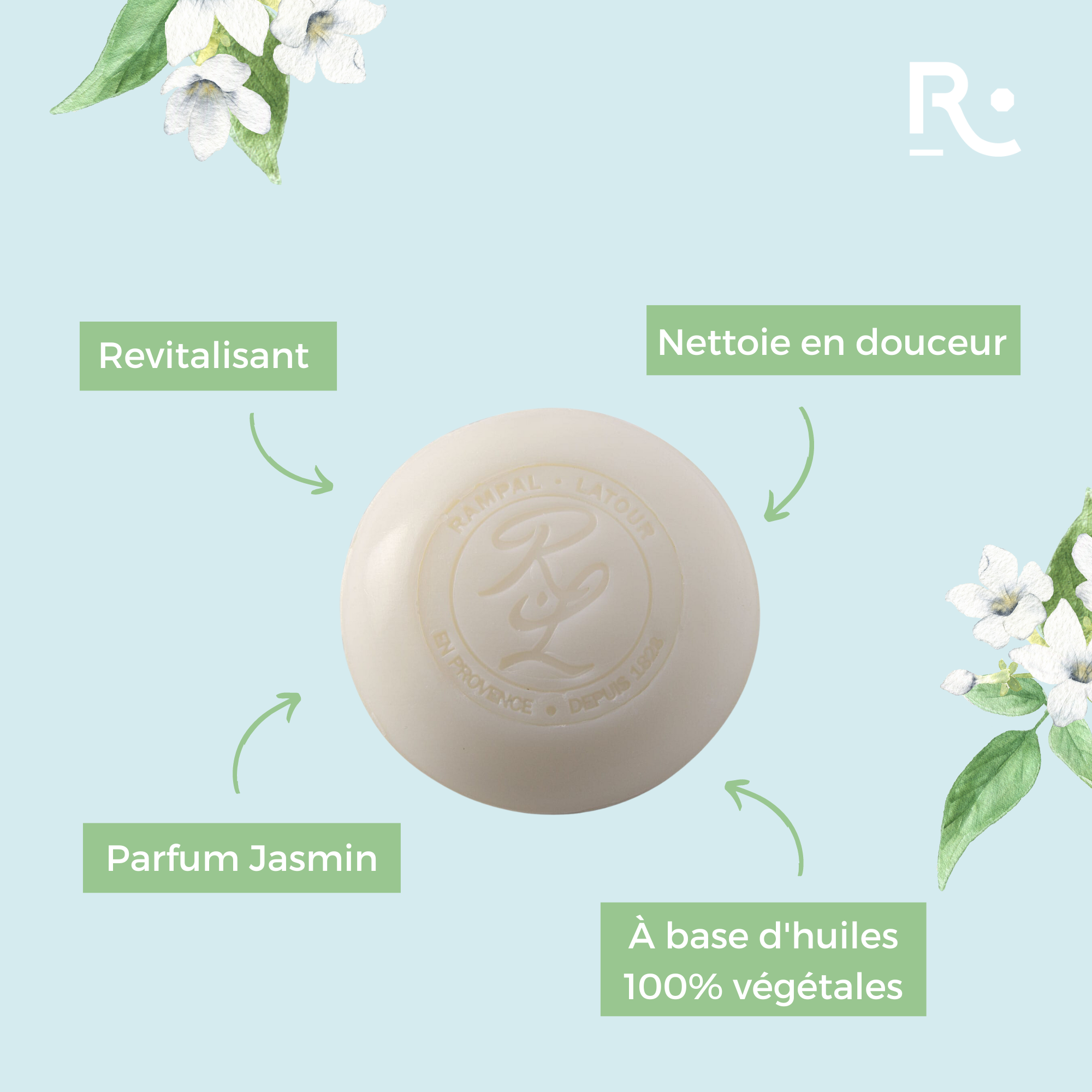 Savons surgras Jasmin 3x150g
