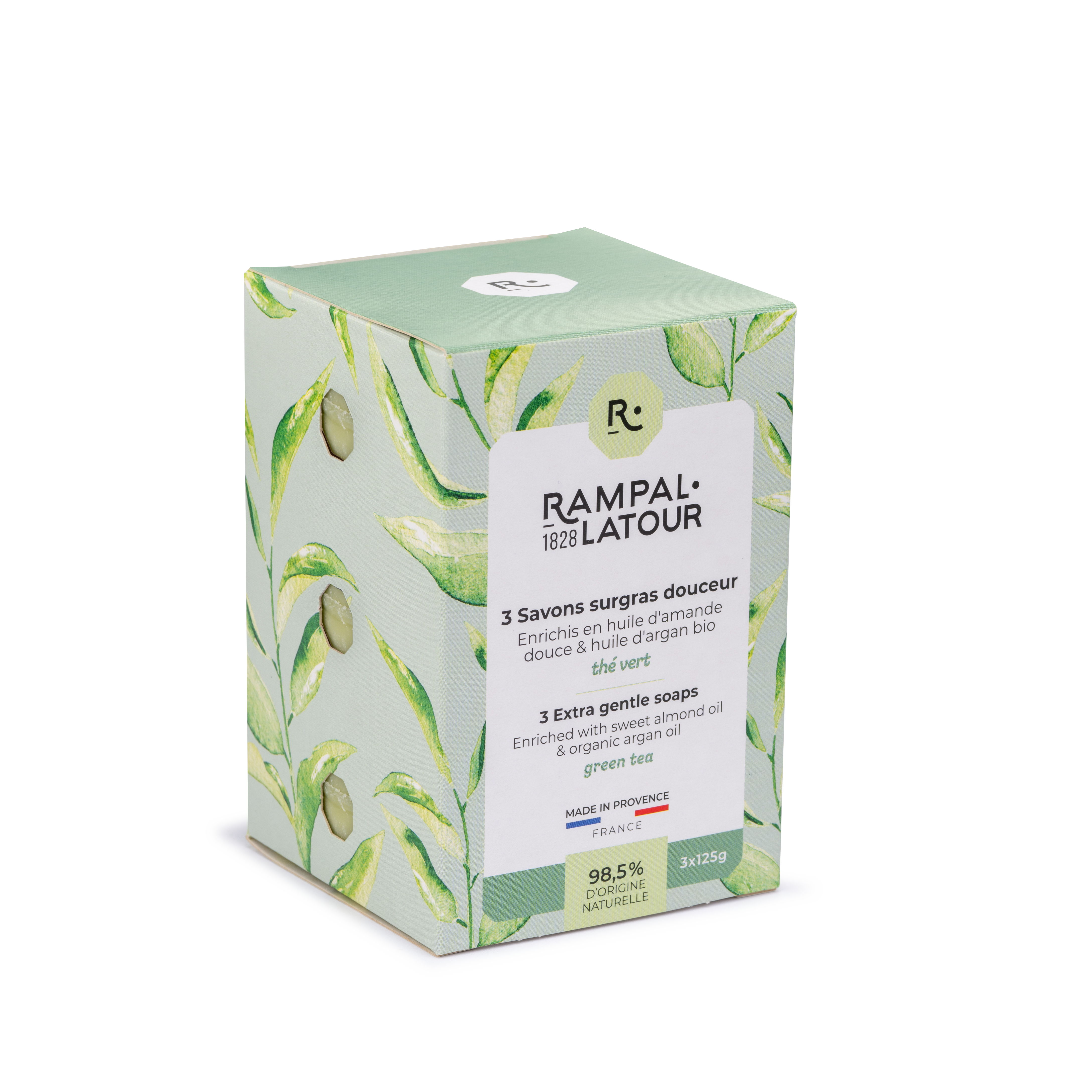 Savon surgras Thé vert 3x125g