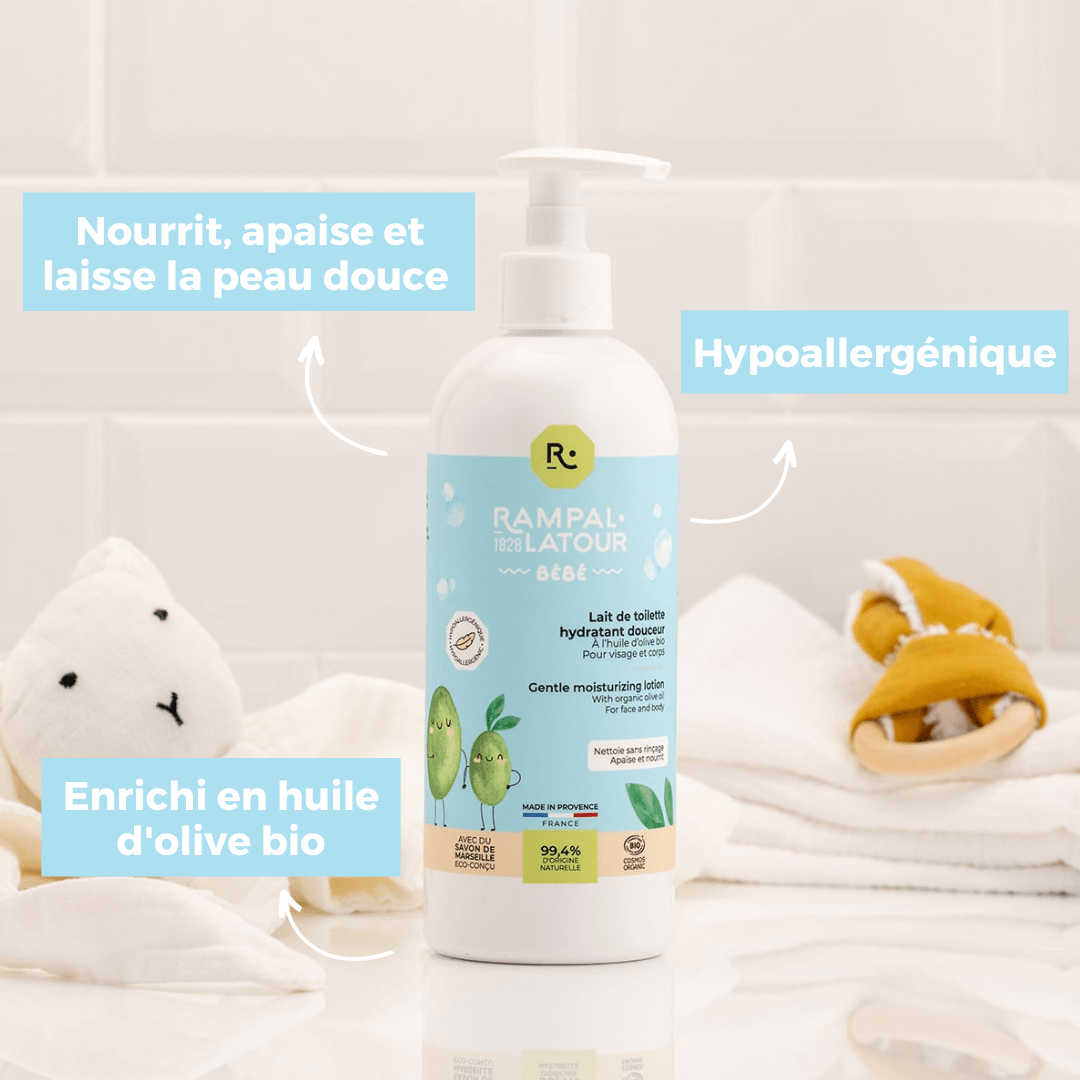 Lait de toilette hydratant douceur certifié bio 500ml - Cosmos Organic