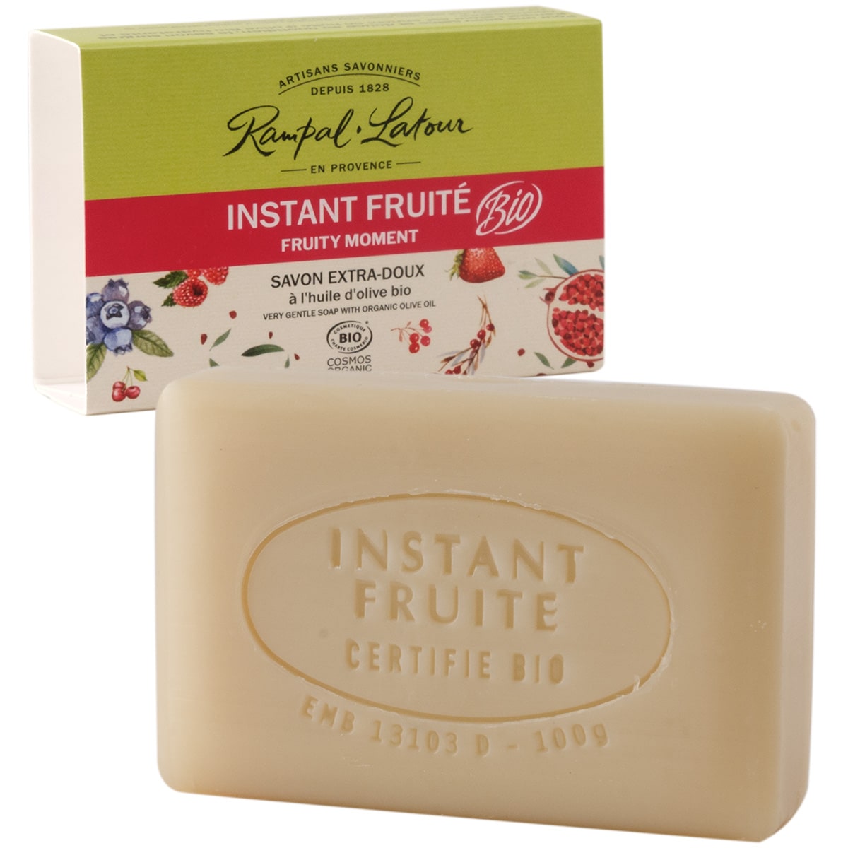 Savonnette certifiée bio ''Instant Fruité'' 100g - Cosmos Organic