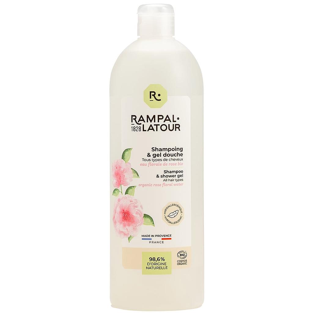 Shampoing douche certifié bio Rose de Damas 1L - Cosmos Organic