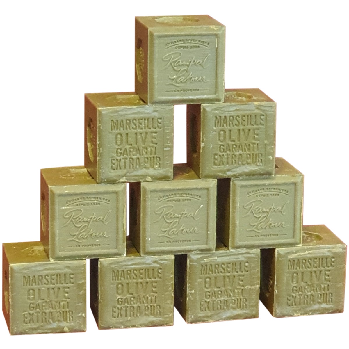 Carton de 10 cubes de savon de Marseille à l'huile d'olive - Cosmos Natural