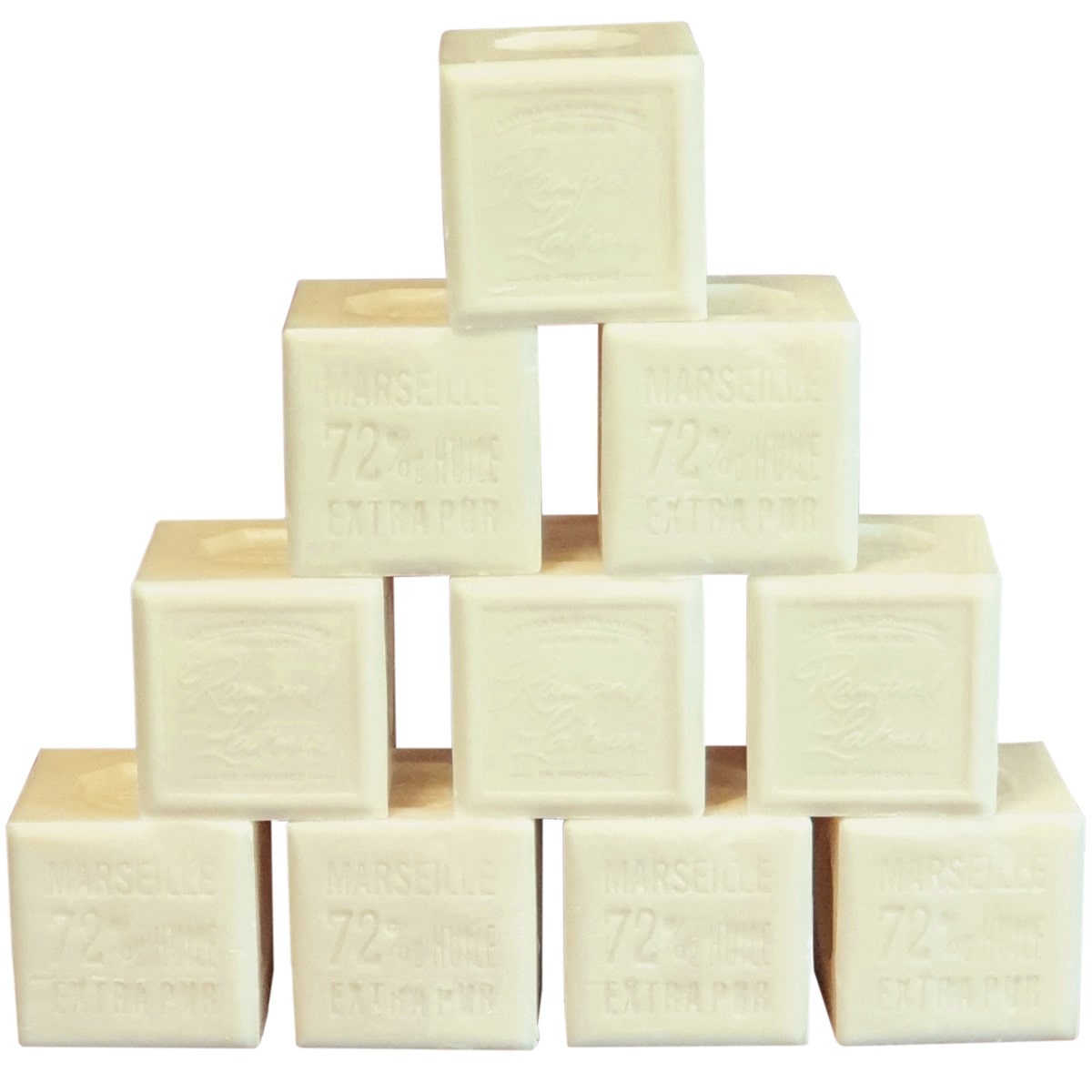 Carton de 10 cubes de savon de Marseille aux huiles végétales - Cosmos Natural