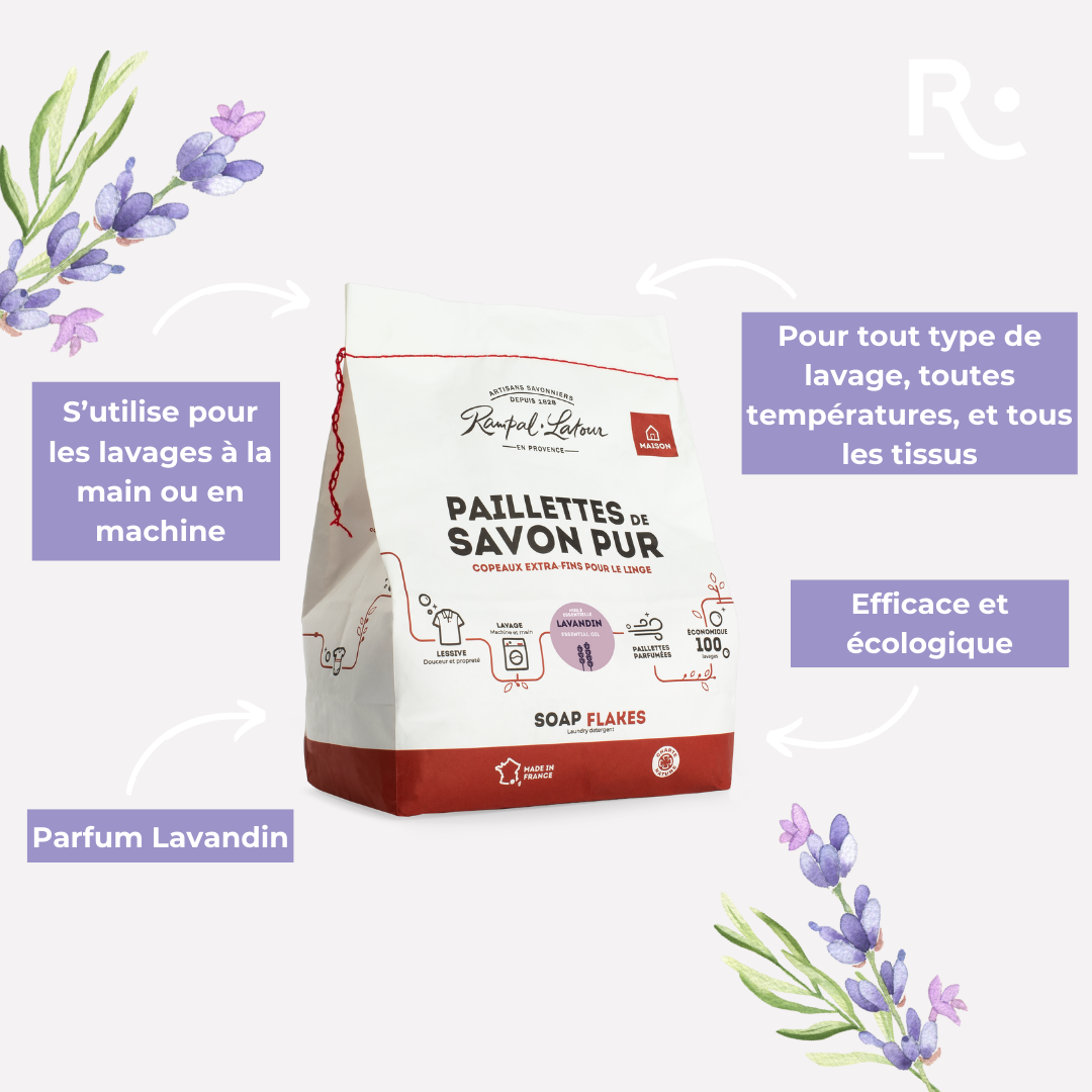 Paillettes de savon pur pour le linge Lavandin 1,5kg