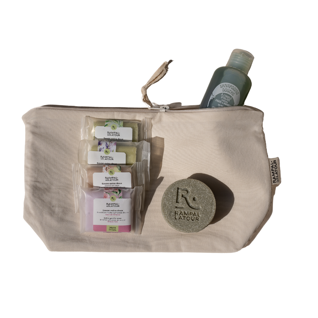 Trousse de toilette couleur naturel coton bio