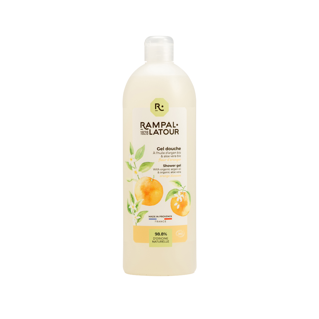Gel douche certifié bio Fleur d'oranger 1L - Cosmétique Bio Ecocert