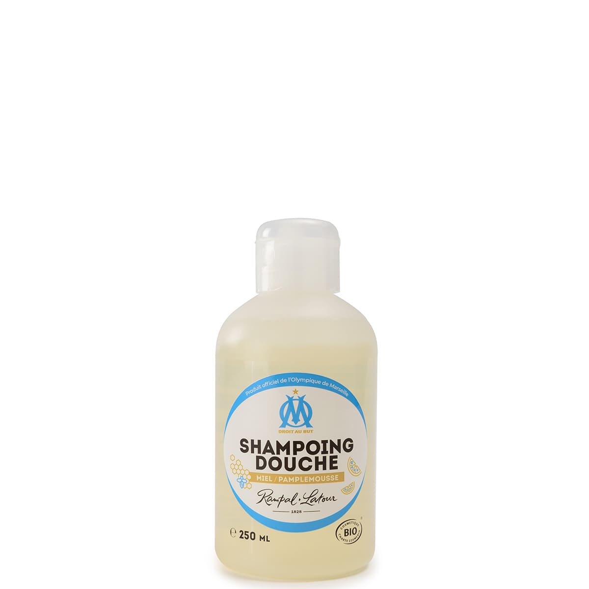 Shampoing douche certifié bio Pamplemousse 250ml - Olympique de Marseille - Cosmétique Bio Ecocert
